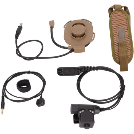 Motorradhelm mit einseitigem Headset im Militärstil und PTT U94 Fingermikrofon für MOTOROLA XIR P8268 P8668 DP4400