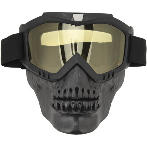 Motorradhelm und Schutzbrille für Motocross, ATV und Offroad-Einsätze – Unisex, gelb