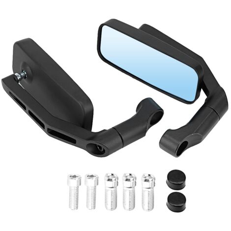 Motorradspiegel - Blendfreies Aluminiumdesign (Schwarz, 2er-Set)