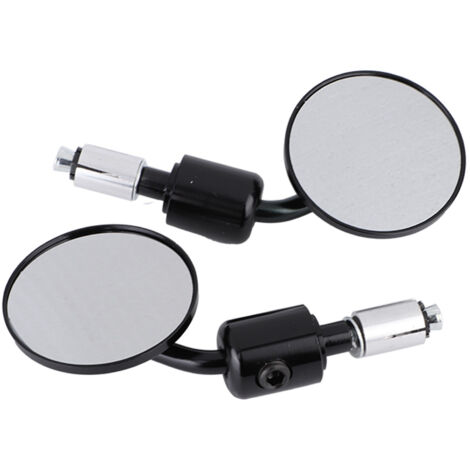 Motorradspiegel für 7/8"-Lenker - Paar runde schwarze Spiegel