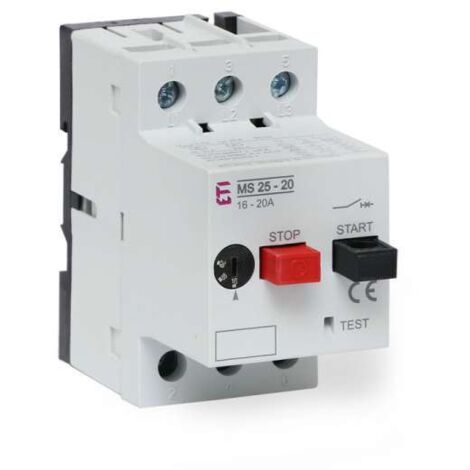 Motorschutzschalter MS25-20 Auslösebereich 16 bis 20A VDE geprüft für Schaltschrankeinbau