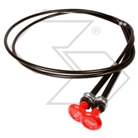 Motorstopphebel mit Klavierdraht Ø  1 mm Länge 1200 mm Mantel Ø  6 mm