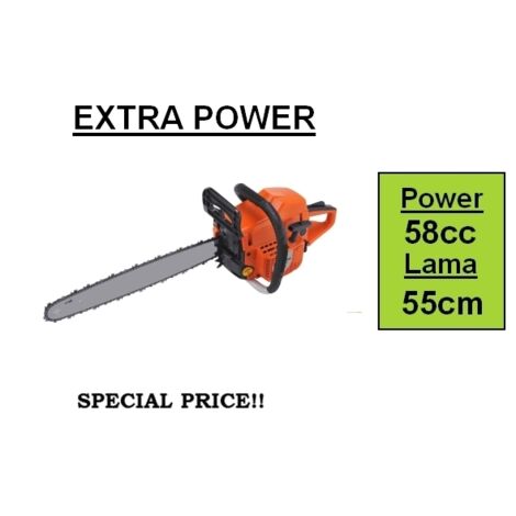 Motosega per potatura 58cc lama 55cm