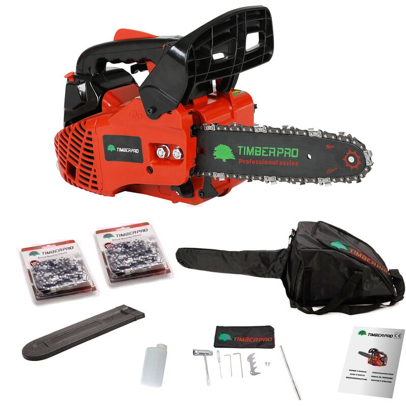 

Motosierra a gasolina 26cc con dos cadenas y bolsa - TIMBERPRO