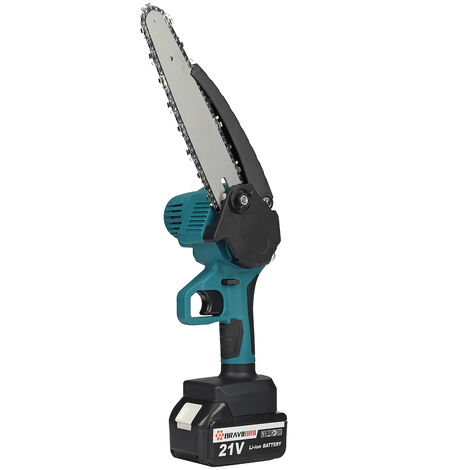 Motosierra BRAVOBRO 18V 8''21V podadora inalámbrica motosierra motosierra eléctrica sierra de troncos 2 baterías