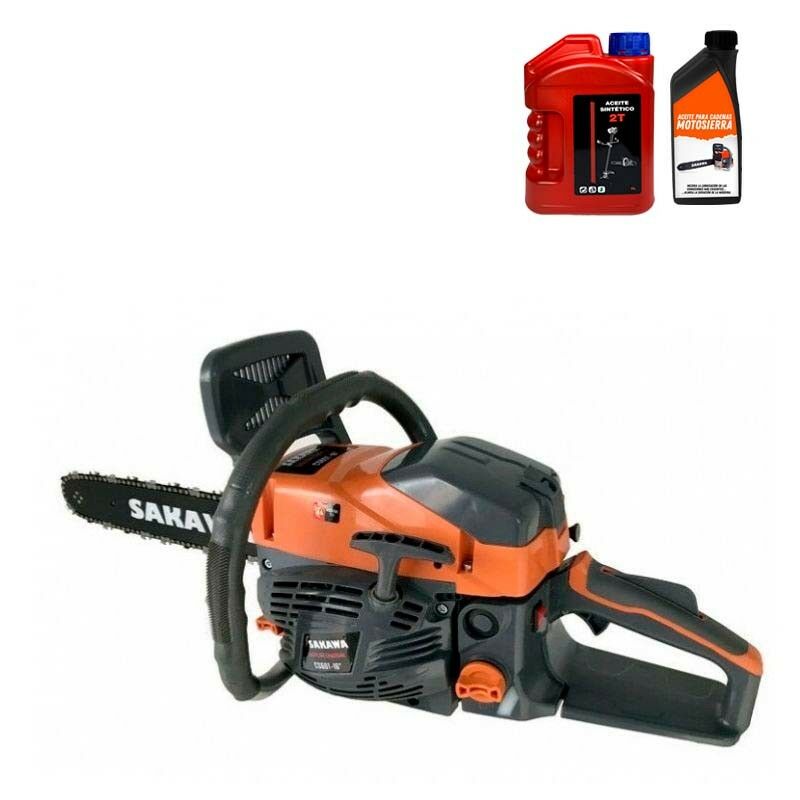 

Motosierra gasolina 48cc 18' + Kit Aceites