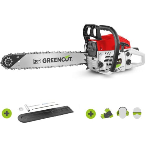 Motosierra gasolina potente 65cc 3,8cv tala espada 20'' - GREENCUT