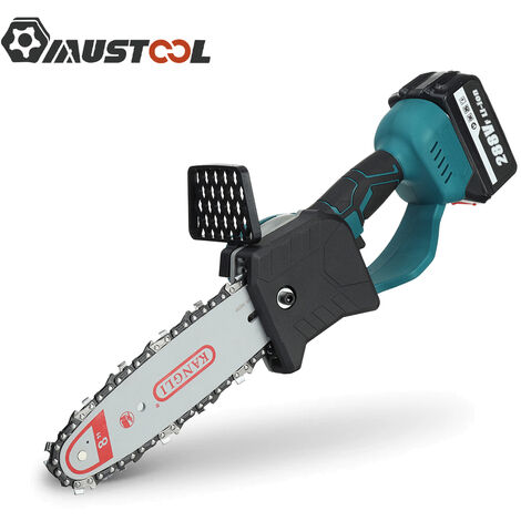 DRILLPRO Motosierra inalámbrica 3500W Motosierra 8'' motosierra, mini sierra de mano con 2 baterías 1 cargador LAVENTE