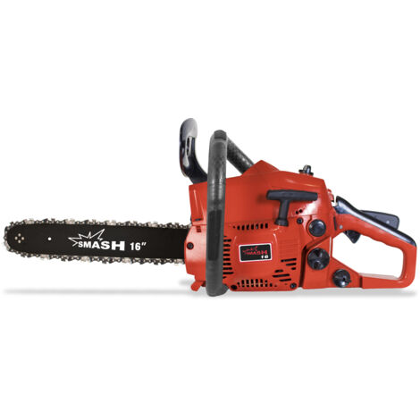 Motosierra SMASH con motor 2T de 40 c.c. - Engrase automático - Freno de cadena - Espada de 16" y cadena de 3/8" BP