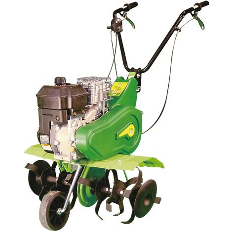 Motozappa a scoppio 5.5 cv zappe 80 cm con retromarcia e ruotino Greencat Zolla Profi
