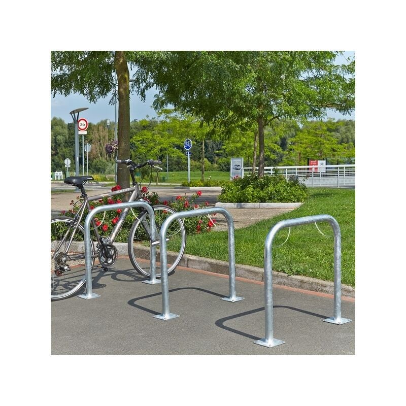 Arceau simple range vélo à platine - B883VGA - Ce produit de marque est neuf. - Mottez