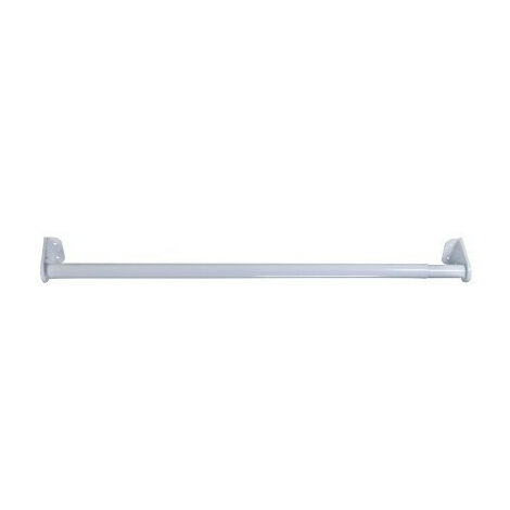 Mottez – Barre de penderie télescopique 75 à 120 cm – Charge max 30 kg – Crochet de renfort inclus – Fixation murale ou plafond