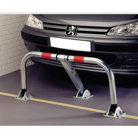 Mottez – Barrière de parking rabattable indéformable – Armature en tube zingué antirouille – Résistance 2 tonnes – Verrouillage automatique – B304C