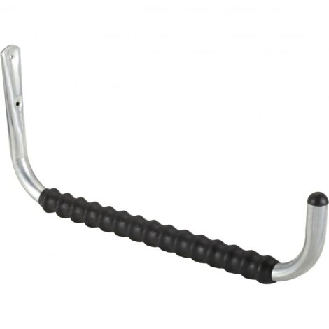 COSTWAY Device Holder Wall Mount incl. 4 Double Hooks Metal Garden Tool Holder 150 kg Load Capacity Broom Holder Wall Tool Holder for Broom Shovel