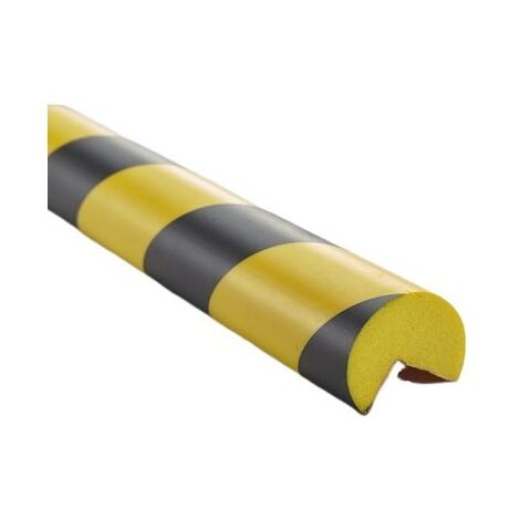 Mottez – Boudin d'angle de protection 75 cm – Fixation autocollante double-face – Design jaune et noir pour sécurité – Installation rapide