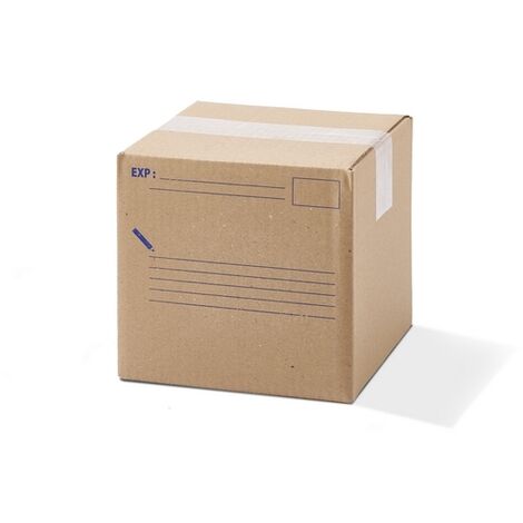 Mottez – Carton d'expédition 6L – Dimensions 18 x 18 x HT 18 cm – Résistance 10 kg – Carton simple cannelure recyclé FSC