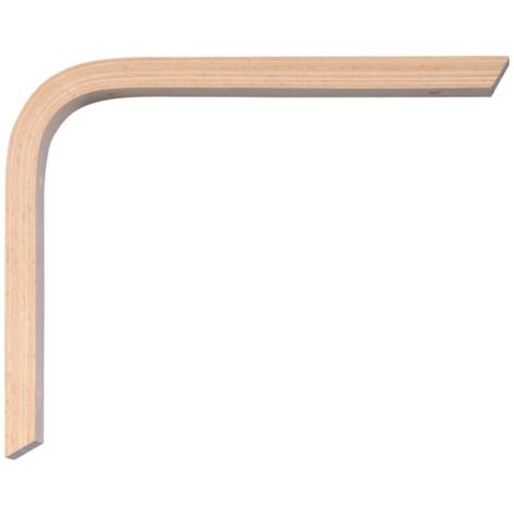 Mottez – Équerre de fixation en bois multipli 150 x 200 mm – Charge utile 20 kg – Pour supports lourds et étagères – Installation rapide