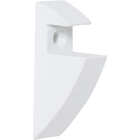 Mottez – Équerre de fixation express tablette 18mm blanche – Supporte jusqu'à 15 kg – Pour tablettes jusqu'à 25 cm de profondeur - B218VBC