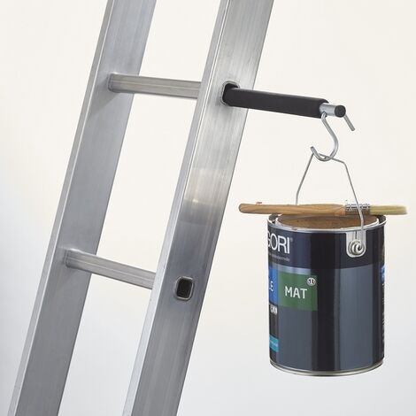 Mottez – Lot de 2 portes accessoires pour échelle – Tube en mousse polyéthylène 16mm – Charge maximale 20 kg – Dimensions 43,5 x 2,5 x 2,5 cm