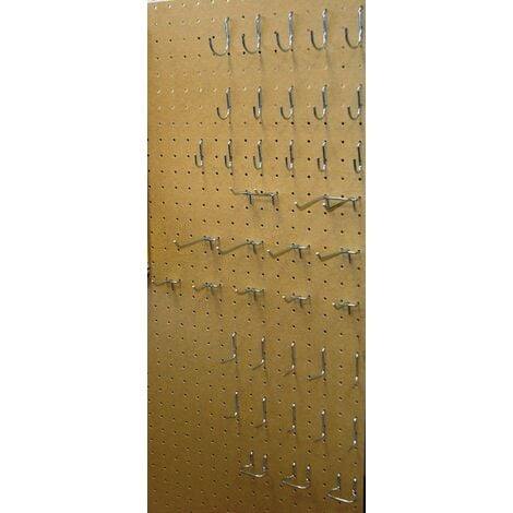 Panneau perforé métal avec 40 crochets et distanceurs - ON RANGE TOUT