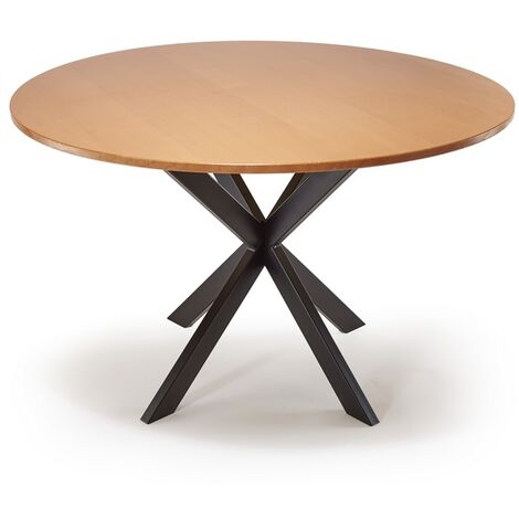 Mottez – Pied de table central noir mat – Tube en acier rectangulaire 60x30mm – Dimensions 79x79xHT71cm – Patins de réglage au sol