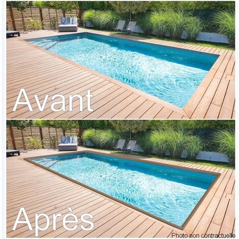 Mottez – Protection bord de piscine en TPE marron RAL 8008 – Long. 238 cm x larg. 8 cm x ht. 5 cm – Amortisseur pour margelles – Made in France