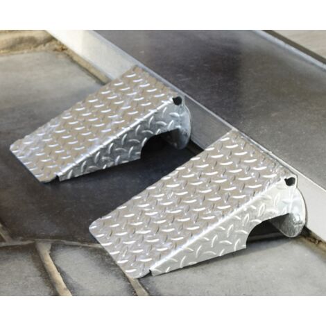 Mottez – Rampe de chargement acier galvanisé 1t – Largeur 31cm – Hauteur 10cm – Pour accès trottoir sécurisé – Charge max 1 tonne