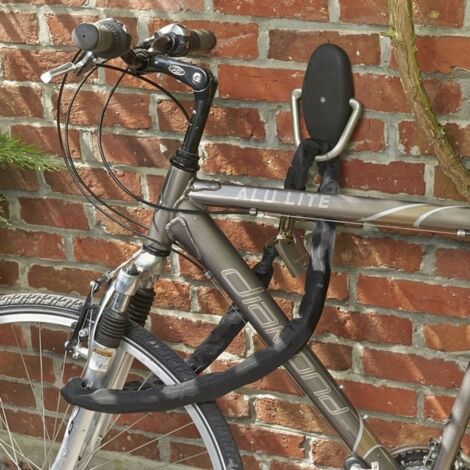 Mottez – Sabot d'ancrage fixation sol ou mur A080Q – Résistant à la rouille – Anneau 15mm pour antivol – Installation facile avec vis incluses