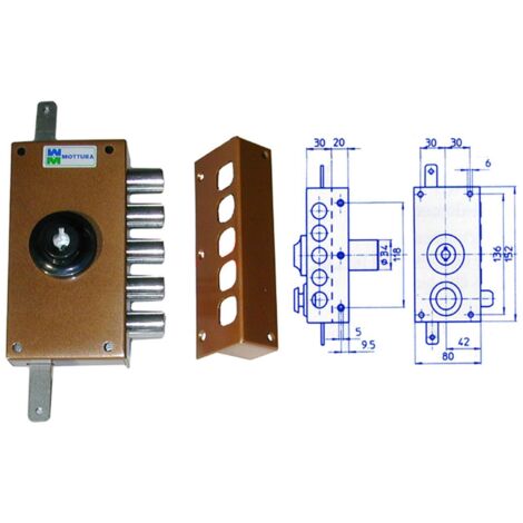 Mottura 30.426 Serratura Pompa Tripl S/A Dx