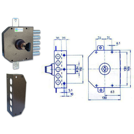 Mottura 30.622 Serratura D/Pom.Tripl S/A Sx