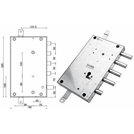 Gardesa - PCL2 - Porta blindata con serratura a cilindro europeo colore  noce dogato (misura 90x210 cm)