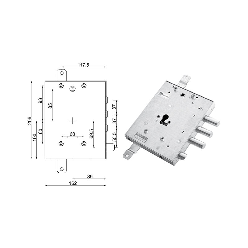 89.8571.grd9 Serratura Bl Cil Eu Dx Mottura