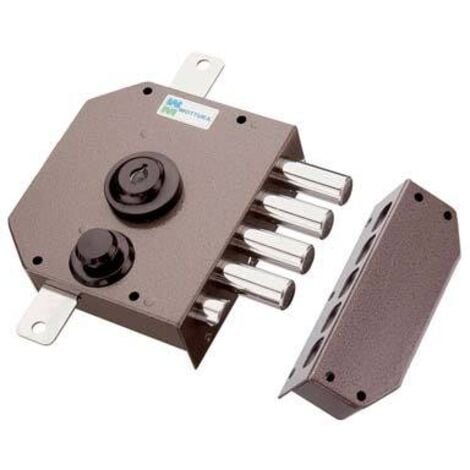 Mottura serratura ad applicare destra da 60mm con scrocco per porte legno e ferro