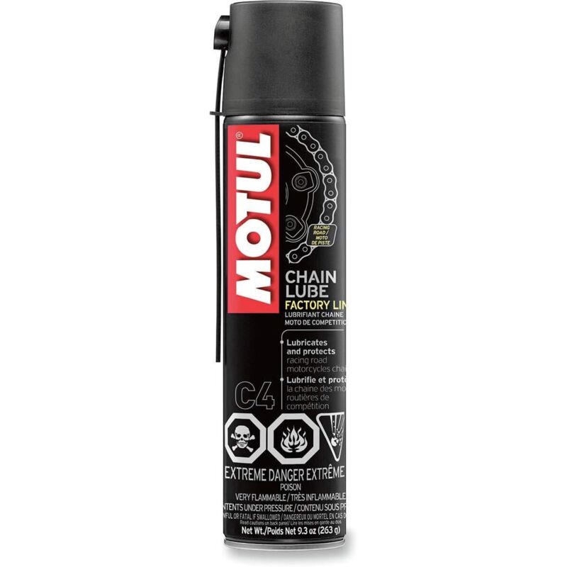Lubrifiant pour chaîne Motul C4 FL 400 ml / Blanc / Motos de course