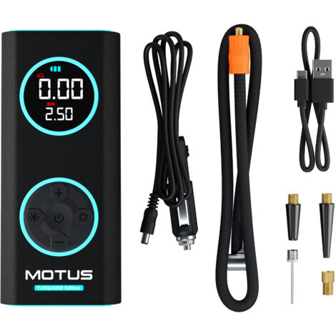 Motus AirPump Pro Türkis Edition 96W 7500 mAh Manometer