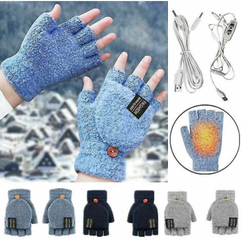 Kannino Gants chauffants USB pour homme et femme, gants chauffe-mains complets à 3 niveaux de Kannino Gants chauffants USB pour homme et femme, gants chauffe-mains complets à 3 niveaux de