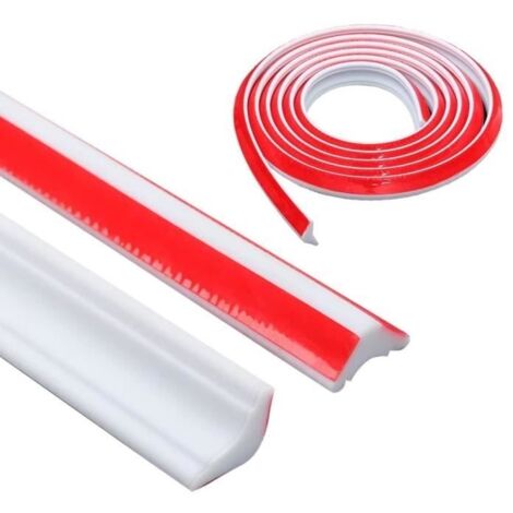 Moulage Flexible en Triangles Auto-adhésif, 27x20mm Bandes de Calfeutrage 4m pour Moulure Plafond, pour Bords de Murs, Plafond