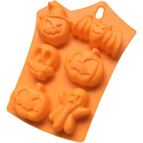 Moule à biscuits Halloween 3D à 6 trous, moule à glaçons