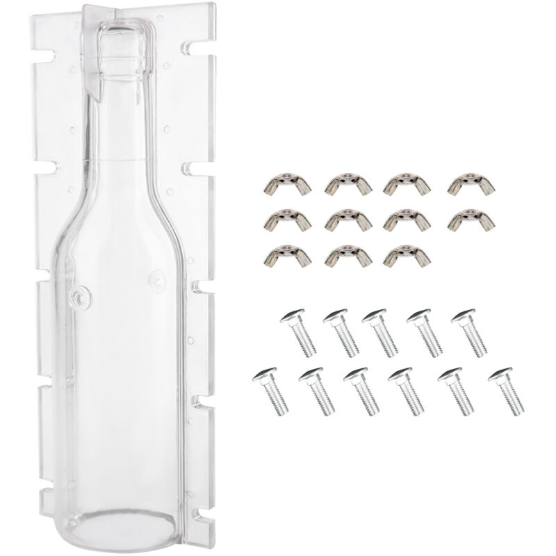 Moule à bougie en plastique transparent DIY en forme de bouteille, résistant à la chaleur, pour mariage