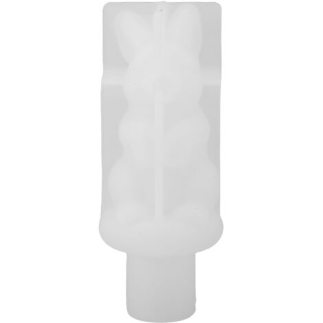 Moule à Bougie Professionnel en Forme de Lapin, Réutilisable pour Résine Époxy et Savon DIY