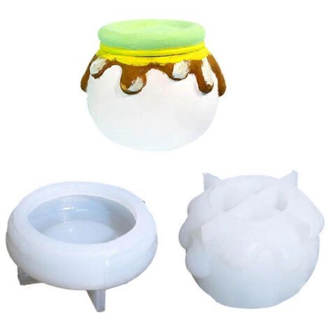 Moule à bouteille avec couvercles, moules pour récipients de rangement, bocaux à bonbons décoratifs à faire soi-même