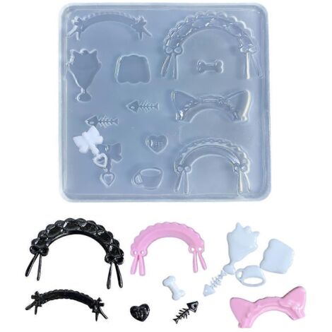 Moule à bricolage pour cosplay de soubrette, moule en résine époxy cristal, autocollant pendentif multi-spécifications
