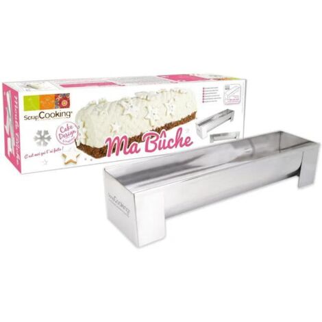 Moule à Bûche Inox 30 Cm Avec Insert - Scrapcooking