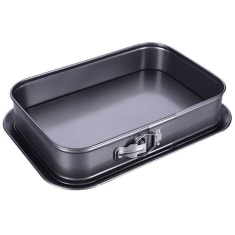 Moule à charnière antiadhésif pour gâteau au fromage Moule à gâteau carré/rectangulaire Serrure à gâteau caho-Rectangle