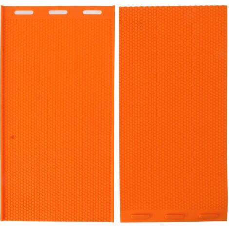 Moule à cire d'abeille en Silicone, 5.4mm, 2 feuilles, fond de teint, presse, gaufreur, feuilles en nid d'abeille, moule, fournitures pour l'élevage des abeilles, Orange