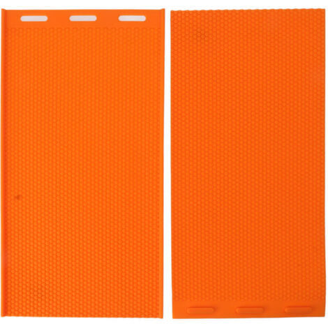 Moule à cire d'abeille en Silicone 5.4mm 2 feuilles fond de teint presse gaufreur feuilles en nid d'abeille moule fournitures pour l'élevage des abeilles Orange