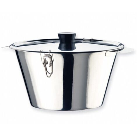 MOULE À FLAN EN ACIER INOXYDABLE AVEC COUVERCLE 1 L 3/4 - 20 CM