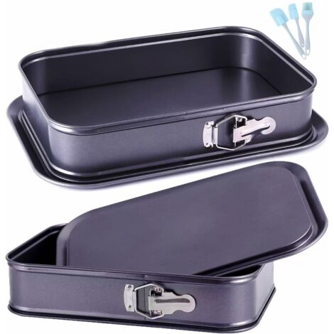 Moule À Gâteau À Cercle - 35 X 28 Cm - Fond Démontable - Revêtement Antiadhésif - Acier Au Carbone - Pour Cheesecake Tiramisu Et Pâtisserie - 1 Pièce