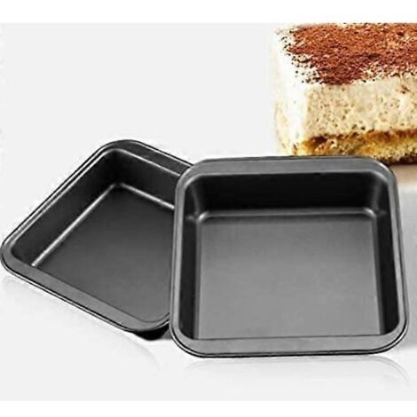 Moule à gâteau carré antiadhésif 21,5 cm x 21,5 cm, motif ailes de poulet rôties argentées, biscuits, moule à pain haut 7 pouces en acier au carbone, ustensiles de cuisine