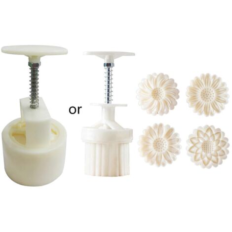 Moule à gâteau de lune en plastique, tampons 3D chrysanthème, 150 g, emporte-pièces pour gâteaux de lune à faire soi-même